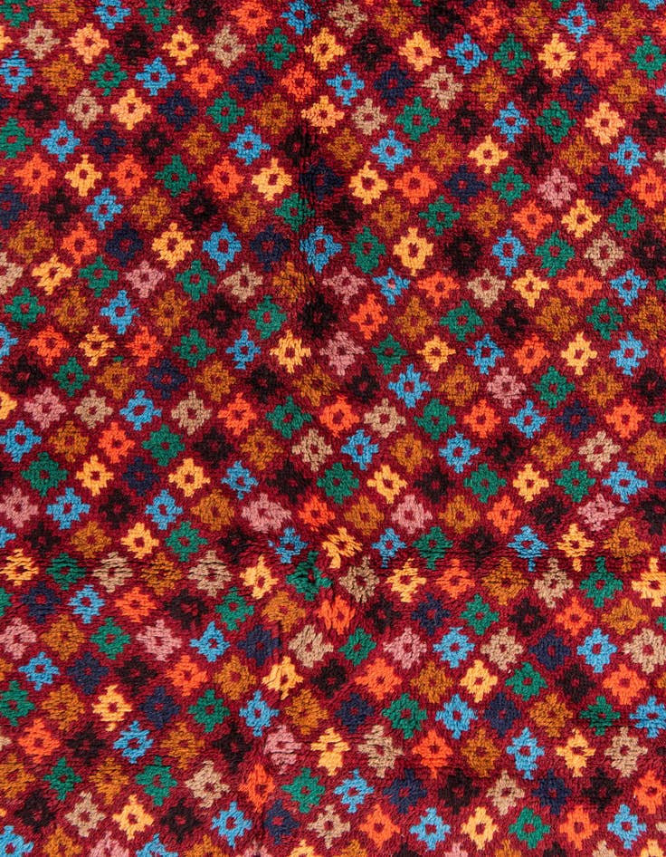 Detail image of  4' x 6'  Hand Knotted Balouch Wool Rug