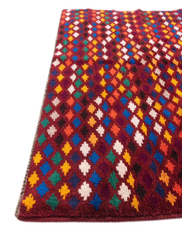 Detail image of  4' x 5' 9  Hand Knotted Balouch Wool Rug