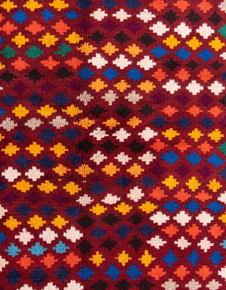 Detail image of  4' x 5' 9  Hand Knotted Balouch Wool Rug