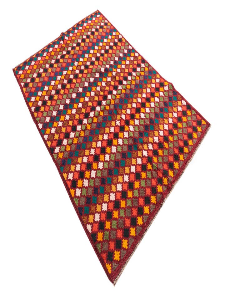 Detail image of  4' x 5' 10  Hand Knotted Balouch Wool Rug