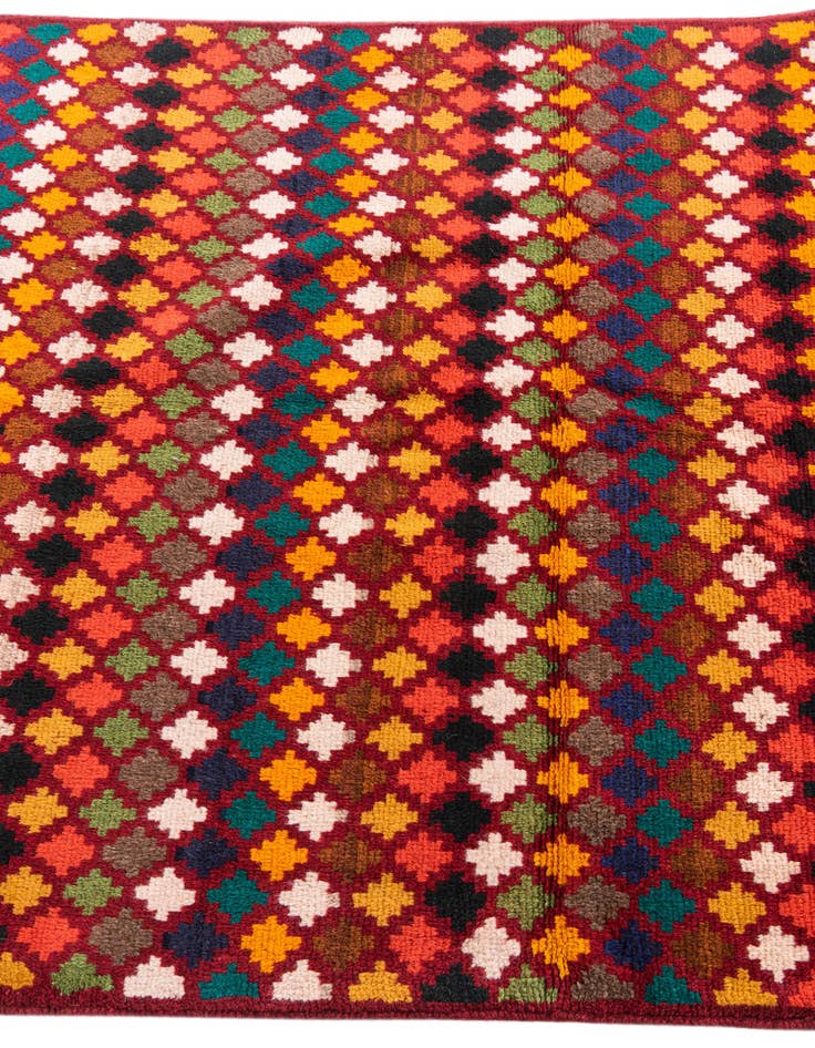 Detail image of  4' x 5' 10  Hand Knotted Balouch Wool Rug