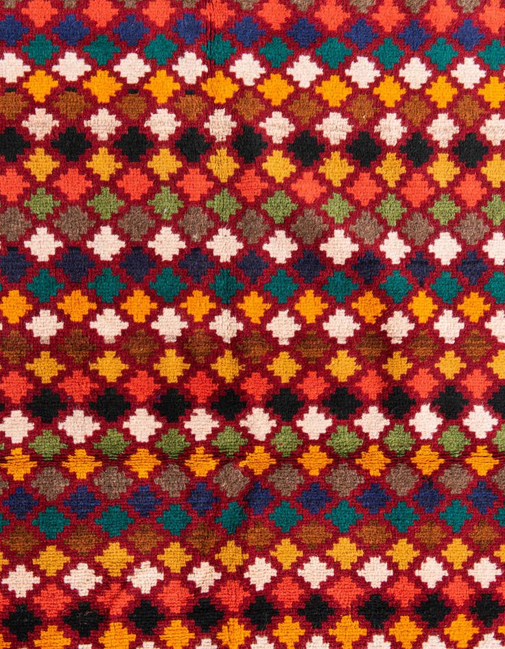 Detail image of  4' x 5' 10  Hand Knotted Balouch Wool Rug