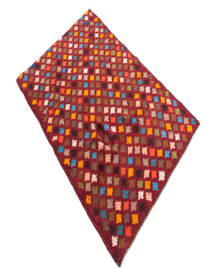 Detail image of  3' 1 x 4' 7  Hand Knotted Balouch Wool Rug