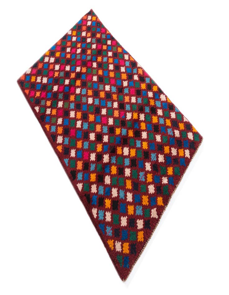 Detail image of  3' x 4' 7  Hand Knotted Balouch Wool Rug