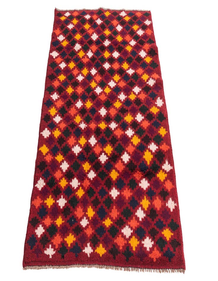 Detail image of  3' 1 x 4' 4  Hand Knotted Balouch Wool Rug