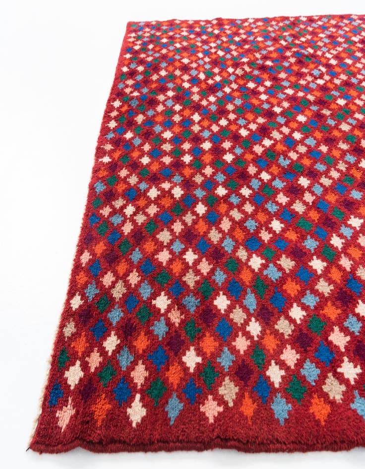 Detail image of  5' x 6' 7  Hand Knotted Balouch Wool Rug