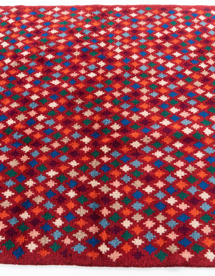 Detail image of  5' x 6' 7  Hand Knotted Balouch Wool Rug