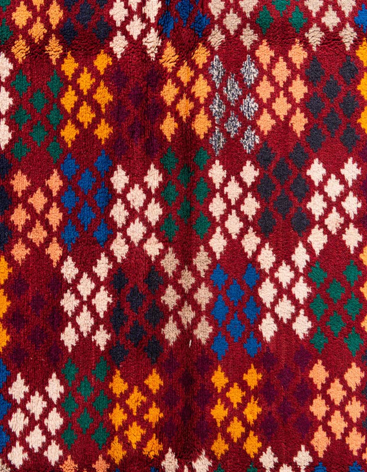 Detail image of  5' x 6' 6  Hand Knotted Balouch Wool Rug