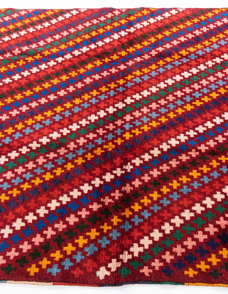 Detail image of  5' 1 x 6' 7  Hand Knotted Balouch Wool Rug