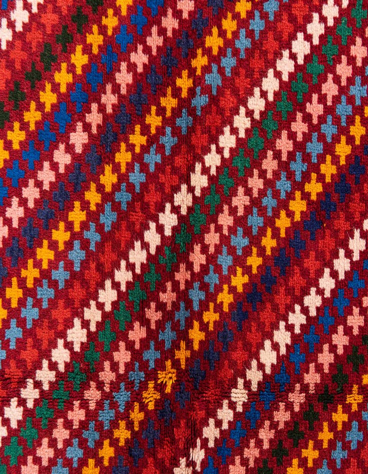 Detail image of  5' 1 x 6' 7  Hand Knotted Balouch Wool Rug