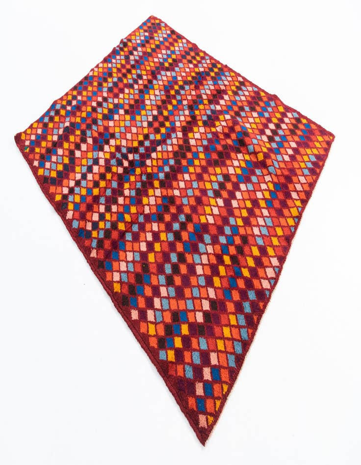 Detail image of  5' x 6' 4  Hand Knotted Balouch Wool Rug