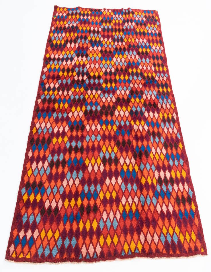 Detail image of  5' x 6' 4  Hand Knotted Balouch Wool Rug