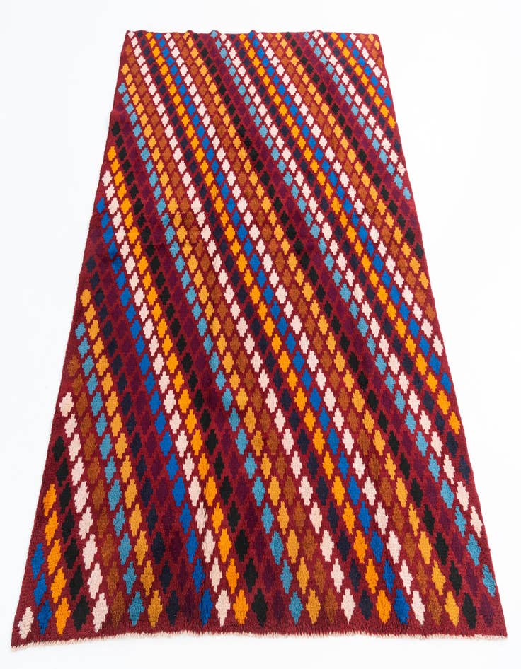 Detail image of  5' 3 x 6' 4  Hand Knotted Balouch Wool Rug