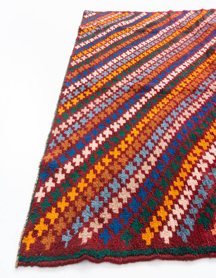 Detail image of  4' 5 x 6' 7  Hand Knotted Balouch Wool Rug