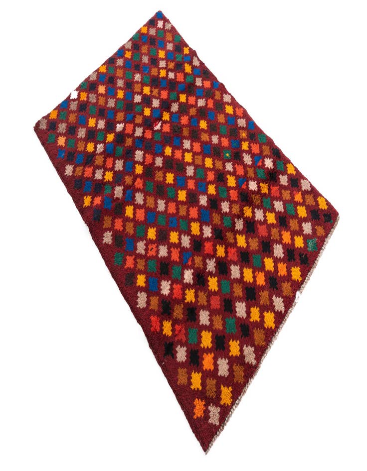 Detail image of  2' 10 x 4' 6  Hand Knotted Balouch Wool Rug