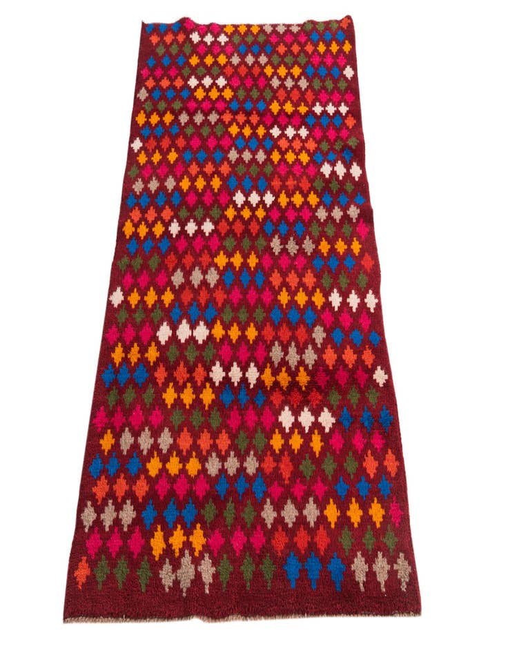 Detail image of  3' x 4' 7  Hand Knotted Balouch Wool Rug