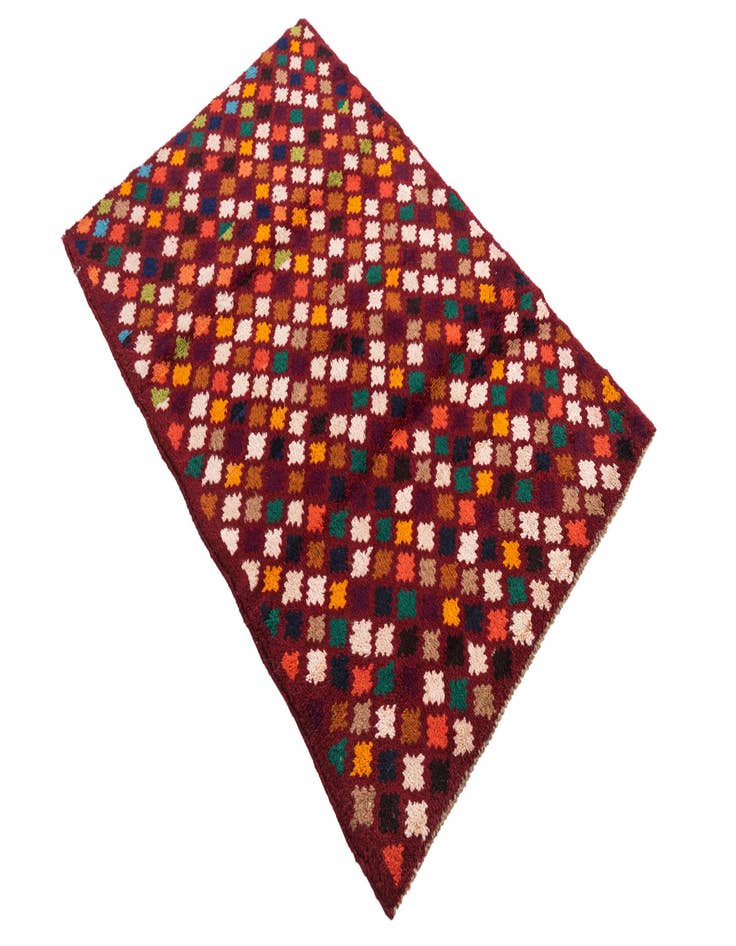 Detail image of  3' x 4' 7  Hand Knotted Balouch Wool Rug