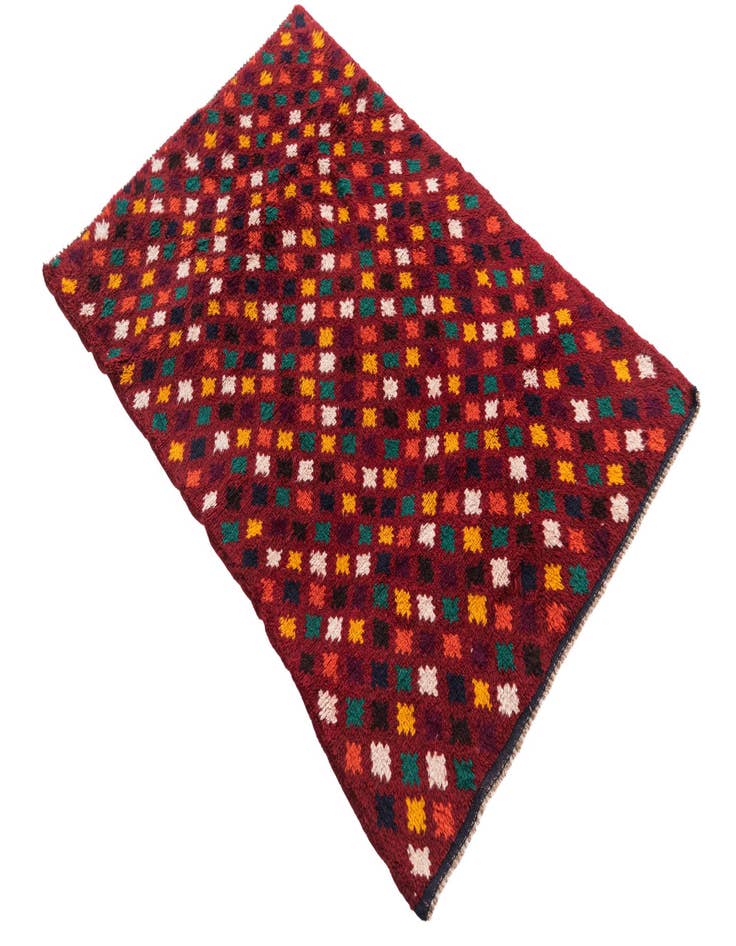 Detail image of  3' x 4' 6  Hand Knotted Balouch Wool Rug