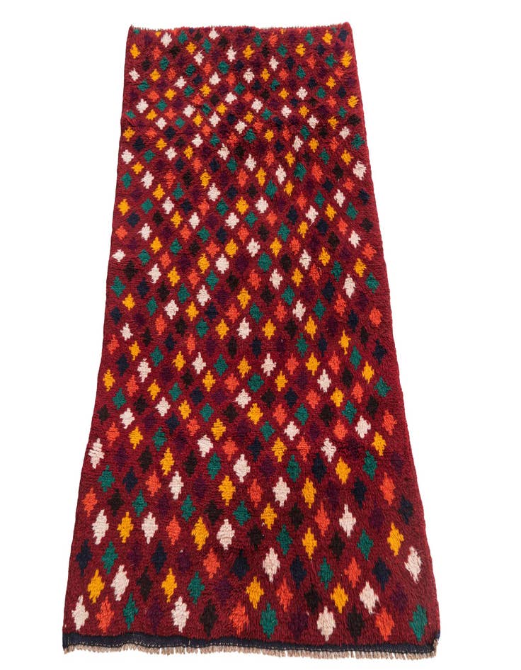 Detail image of  3' x 4' 6  Hand Knotted Balouch Wool Rug