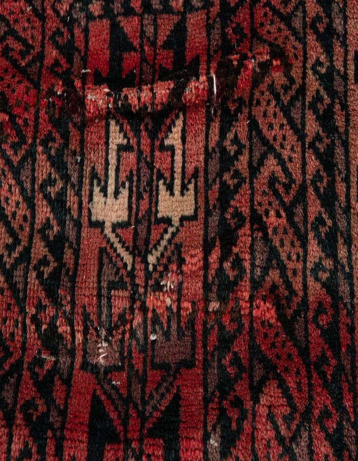 Detail image of  3' 9 x 5' 7  Hand Knotted Balouch Wool Rug