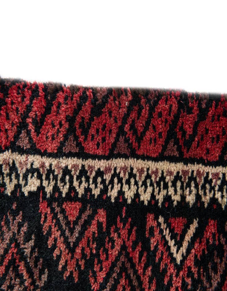 Detail image of  3' 9 x 5' 7  Hand Knotted Balouch Wool Rug