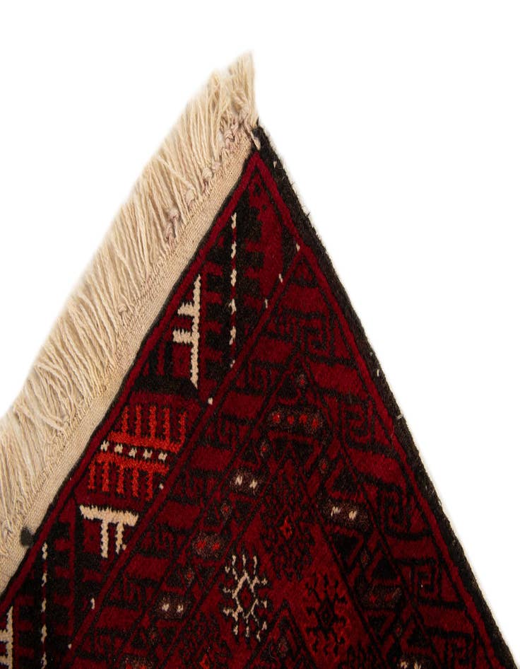 Detail image of  3' 6 x 6' 2  Hand Knotted Balouch Wool Rug