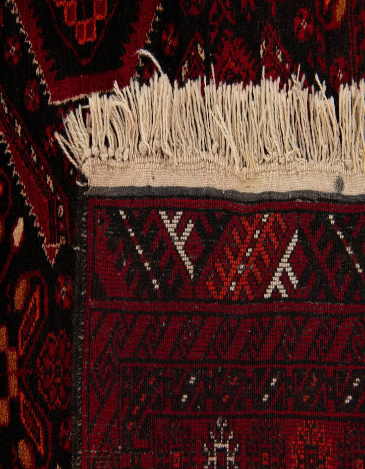 Detail image of  3' 6 x 6' 2  Hand Knotted Balouch Wool Rug