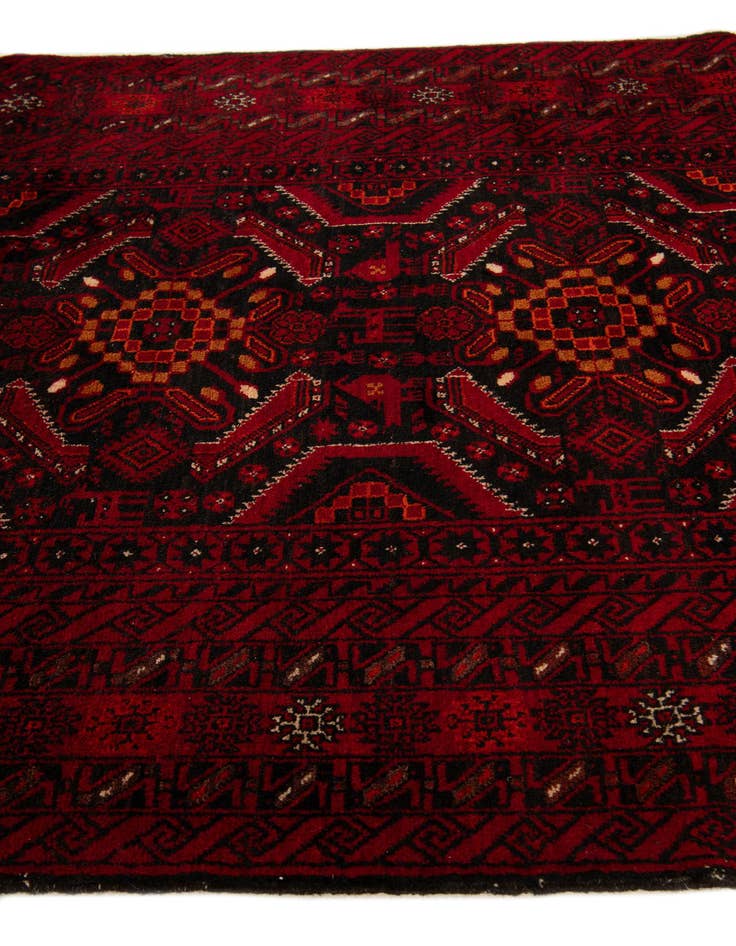 Detail image of  3' 6 x 6' 2  Hand Knotted Balouch Wool Rug
