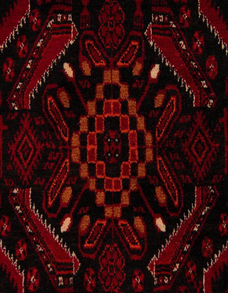 Detail image of  3' 6 x 6' 2  Hand Knotted Balouch Wool Rug