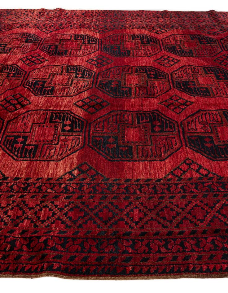 Detail image of  8' x 9' 4  Hand Knotted Balouch Persian Wool Rug