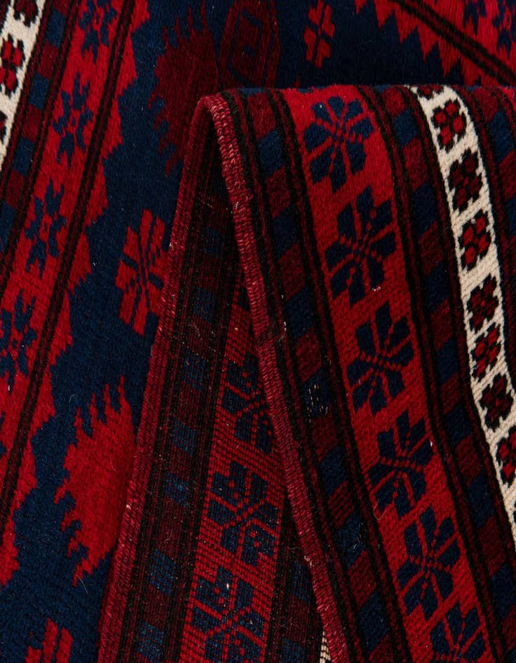 Detail image of  3' 8 x 6'  Hand Knotted Balouch Persian Wool Rug