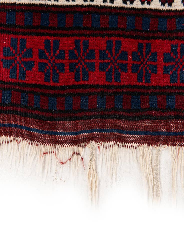 Detail image of  3' 8 x 6'  Hand Knotted Balouch Persian Wool Rug