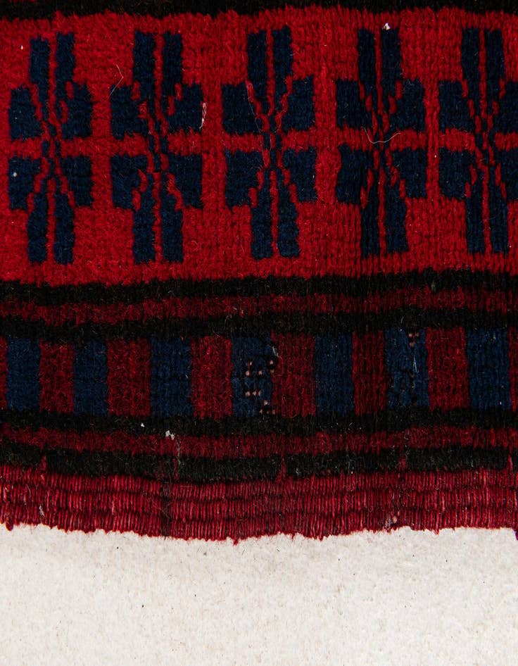 Detail image of  3' 8 x 6'  Hand Knotted Balouch Persian Wool Rug