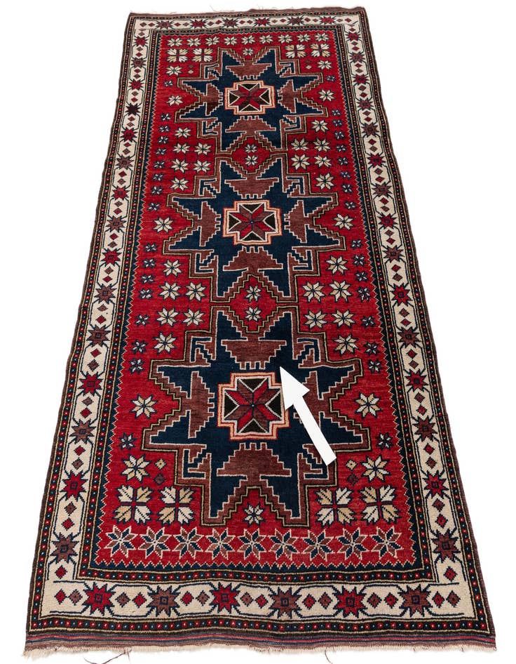 Detail image of 3' 7 x 6' 4 Hand Knotted Balouch Persian Wool Rug