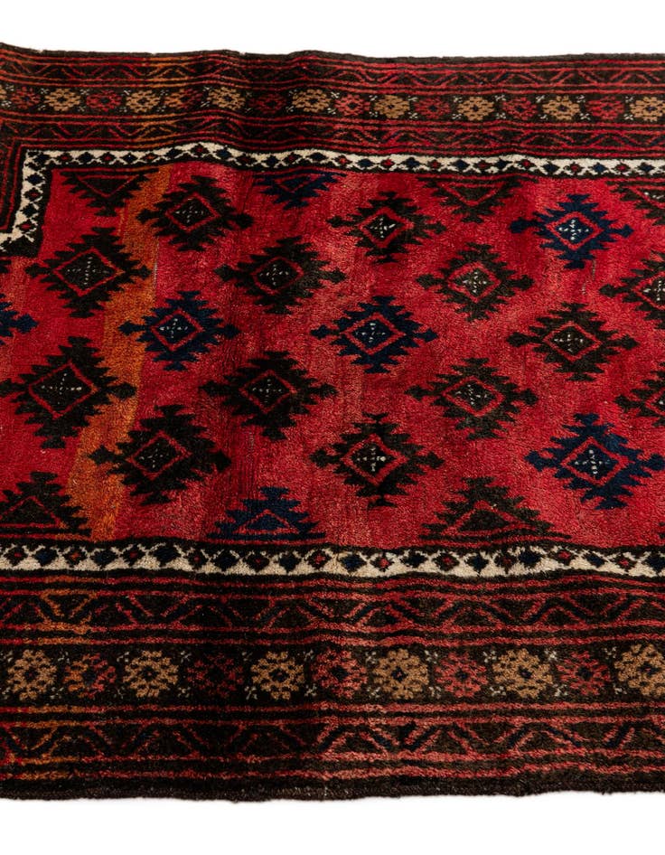 Detail image of  3' x 4' 5  Hand Knotted Balouch Persian Wool Rug