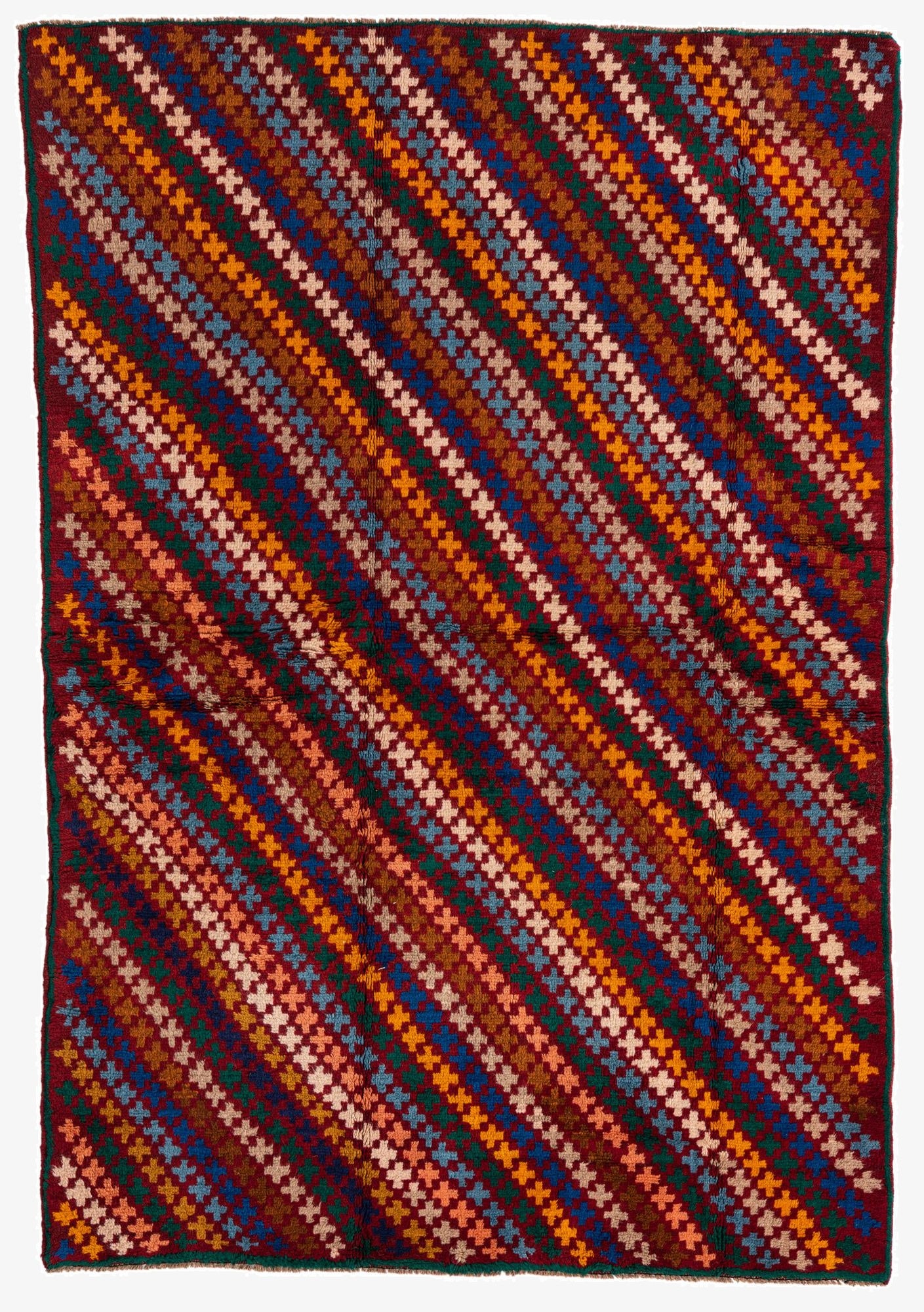  4' 5 x 6' 7  Hand Knotted Balouch Wool Rug