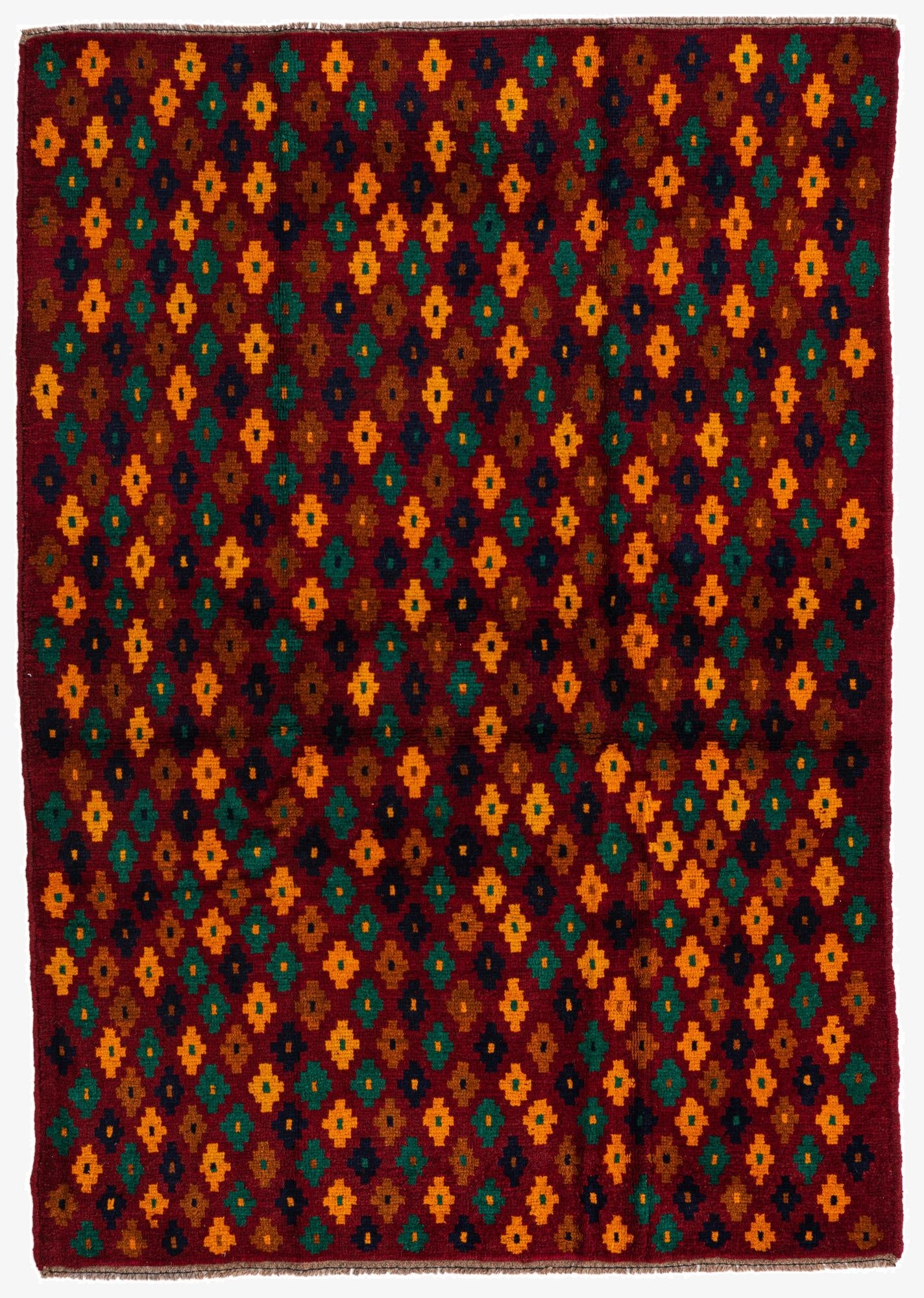  4' x 5' 9  Hand Knotted Balouch Wool Rug