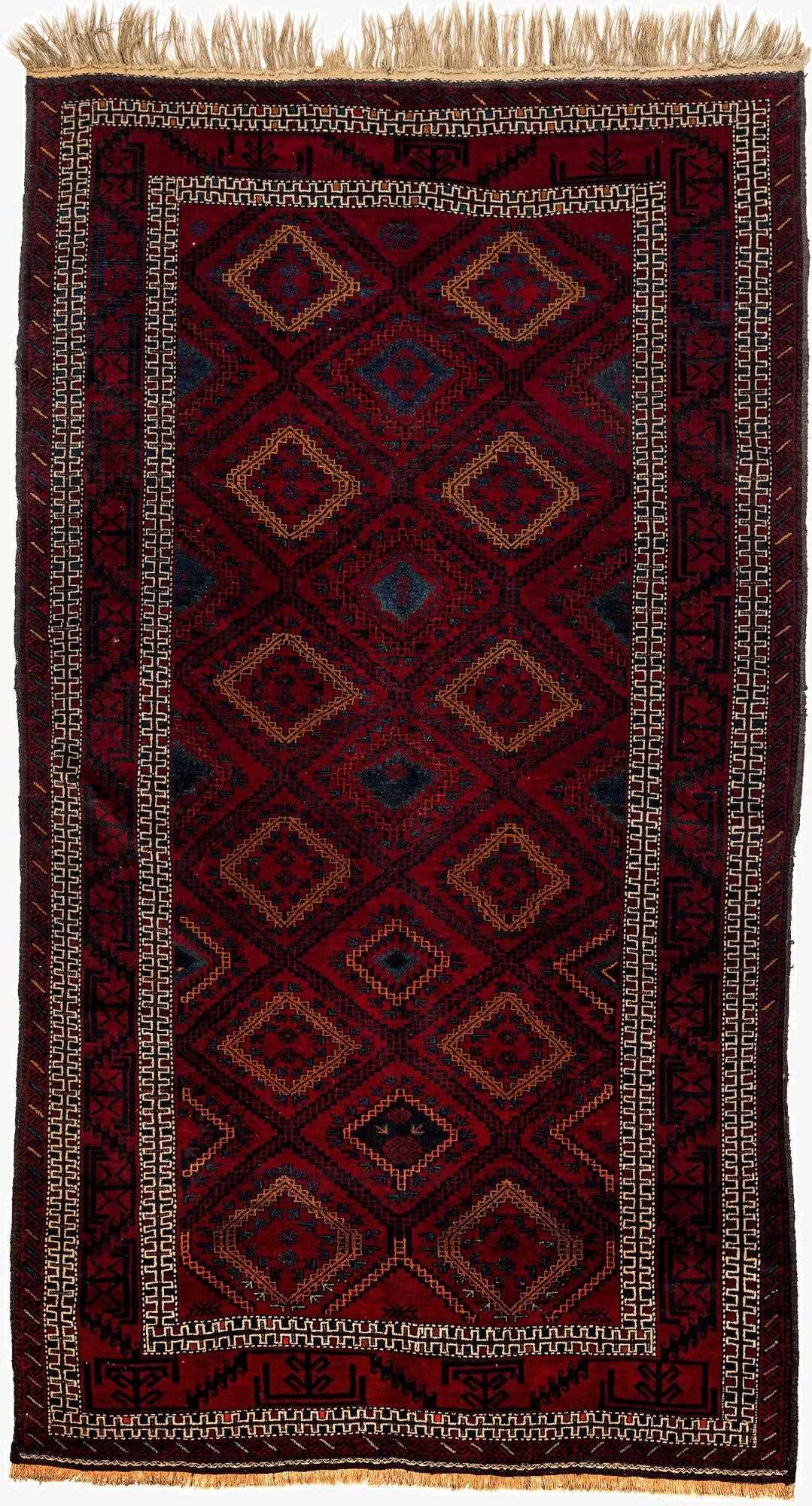  4' 10 x 8' 5  Hand Knotted Balouch Wool Rug