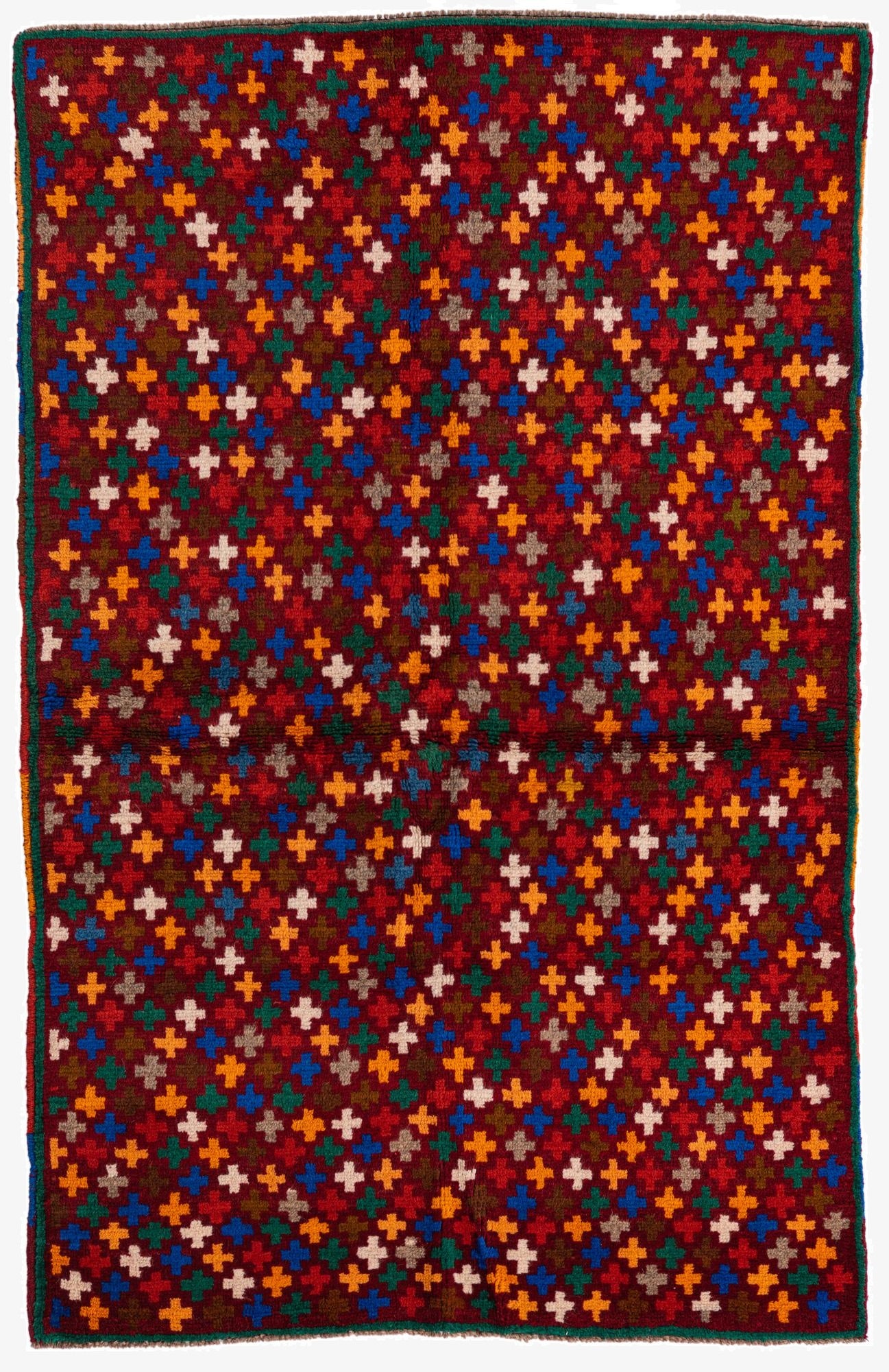  4' x 6' 2  Hand Knotted Balouch Wool Rug