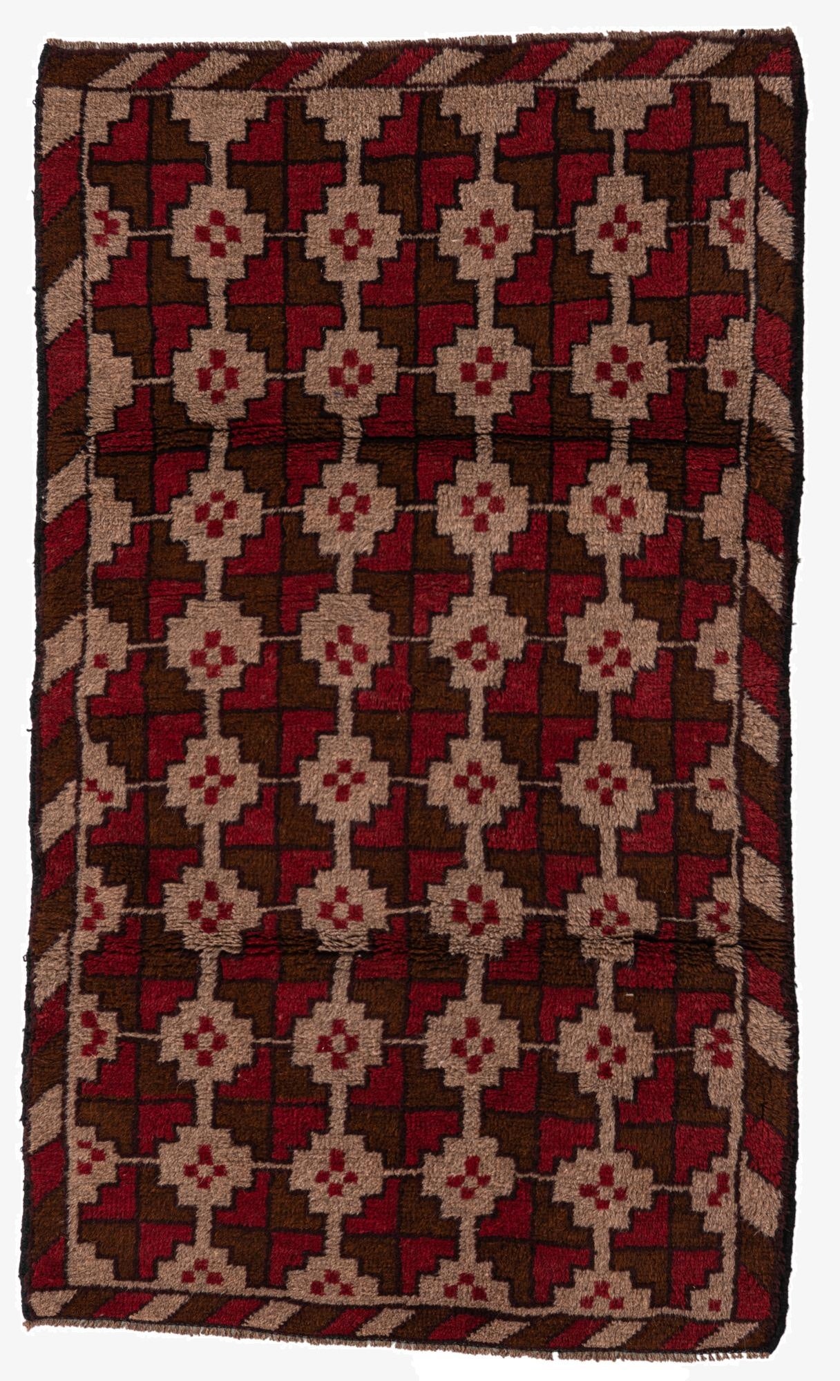  2' 9 x 4' 8  Hand Knotted Balouch Persian Wool Rug