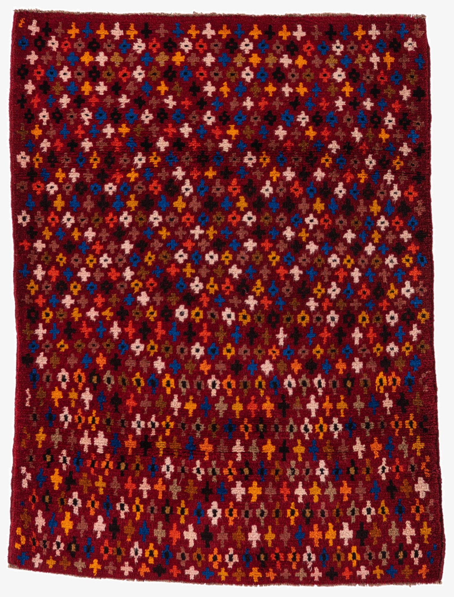  3' 1 x 4' 2  Hand Knotted Balouch Wool Rug