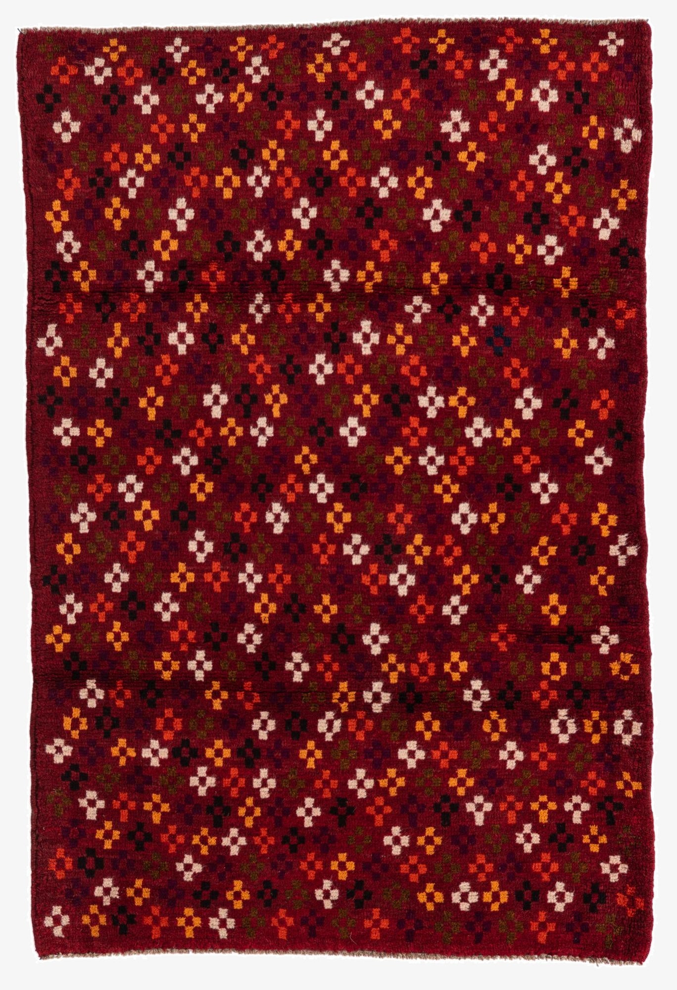  3' x 4' 6  Hand Knotted Balouch Wool Rug