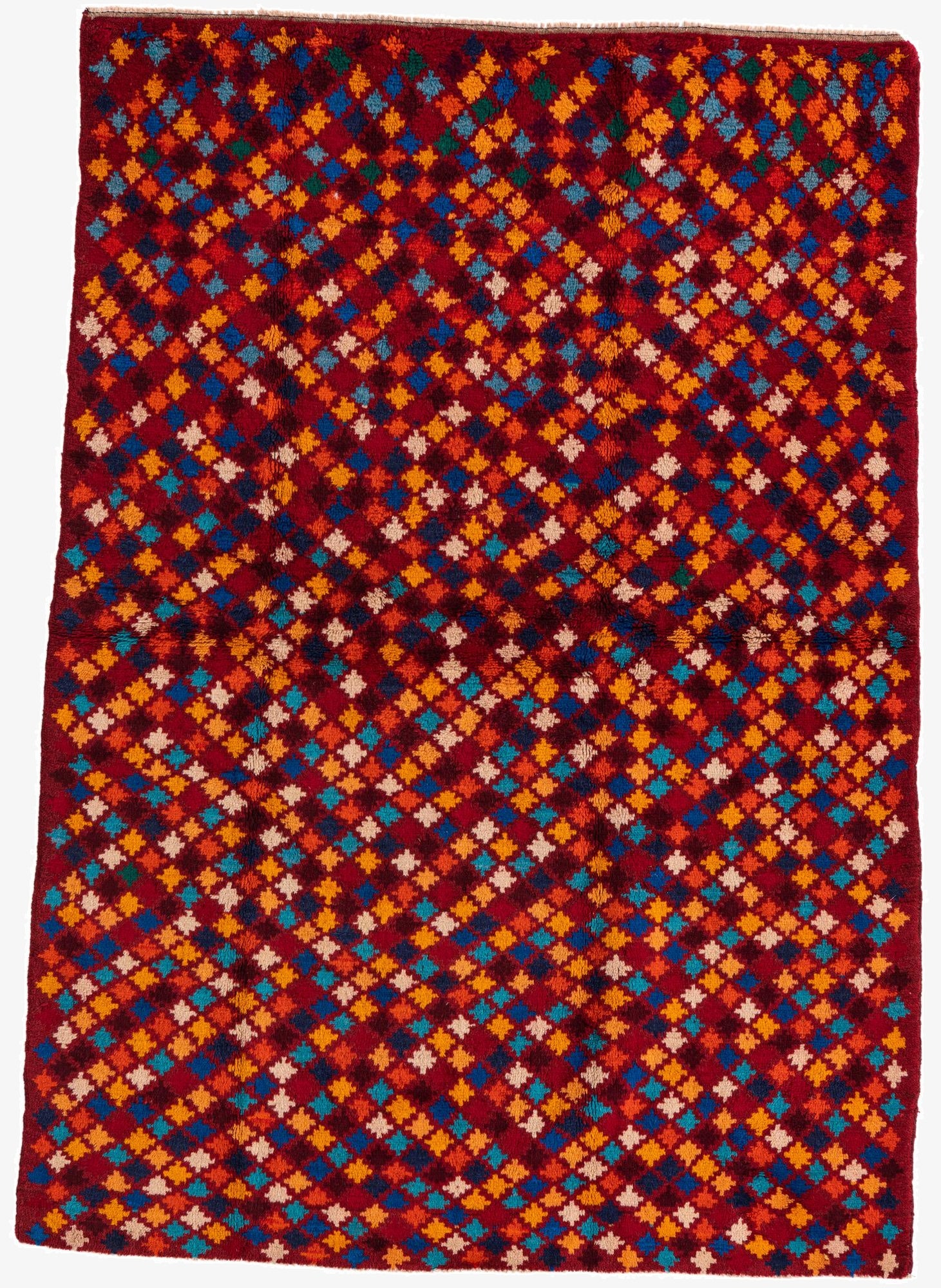  4' 9 x 6' 9  Hand Knotted Balouch Wool Rug