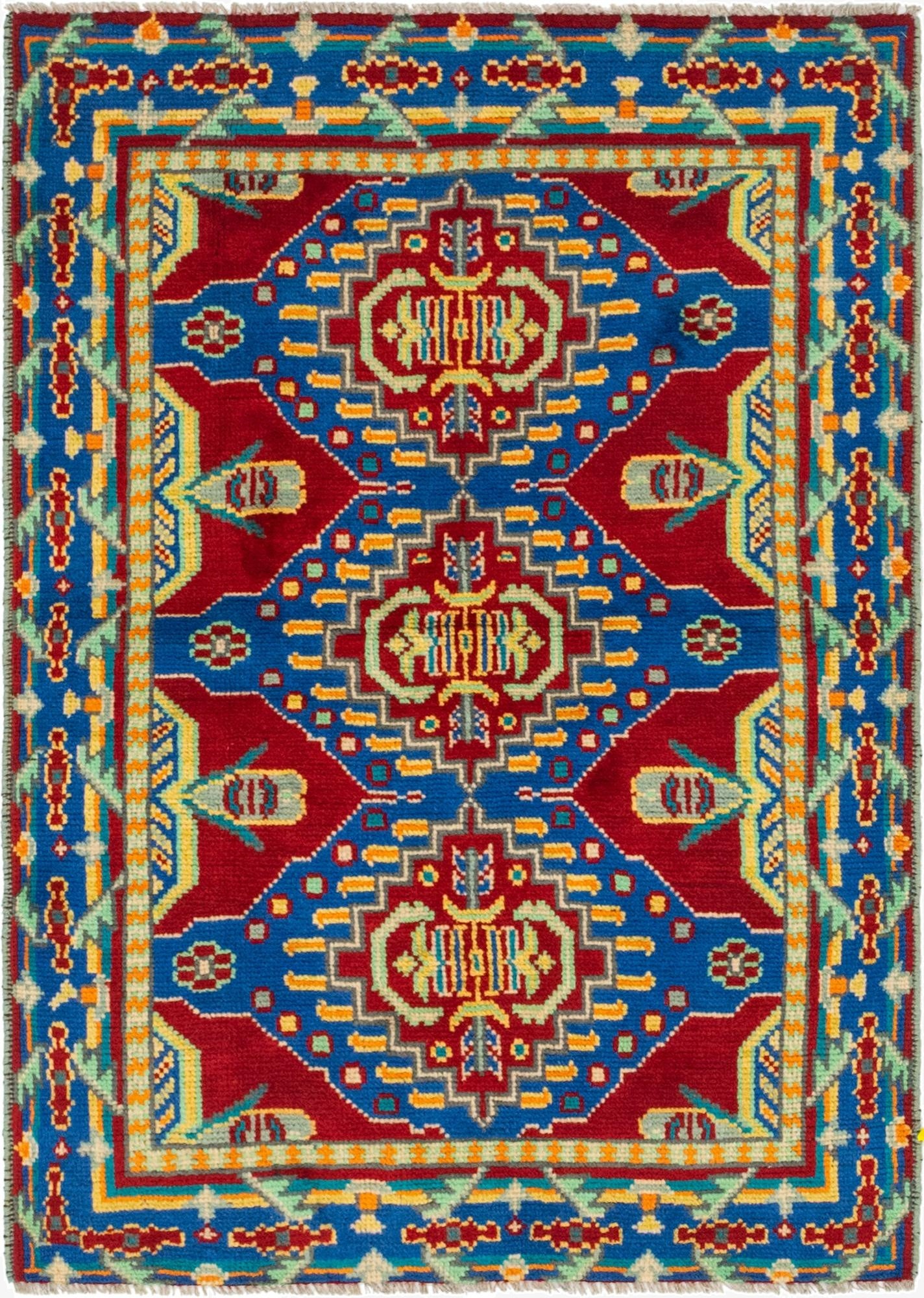  3' 5 x 4' 10  Hand Knotted Balouch Wool Rug