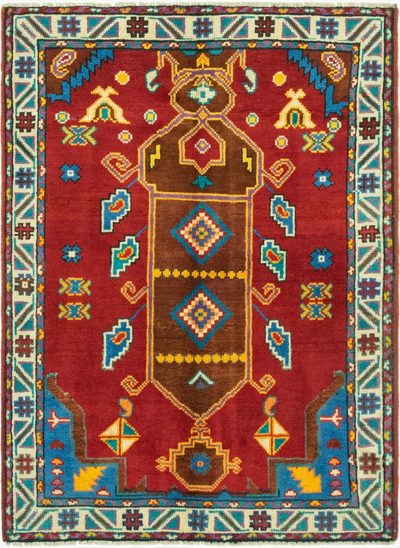  3' 3 x 4' 10  Hand Knotted Balouch Rug