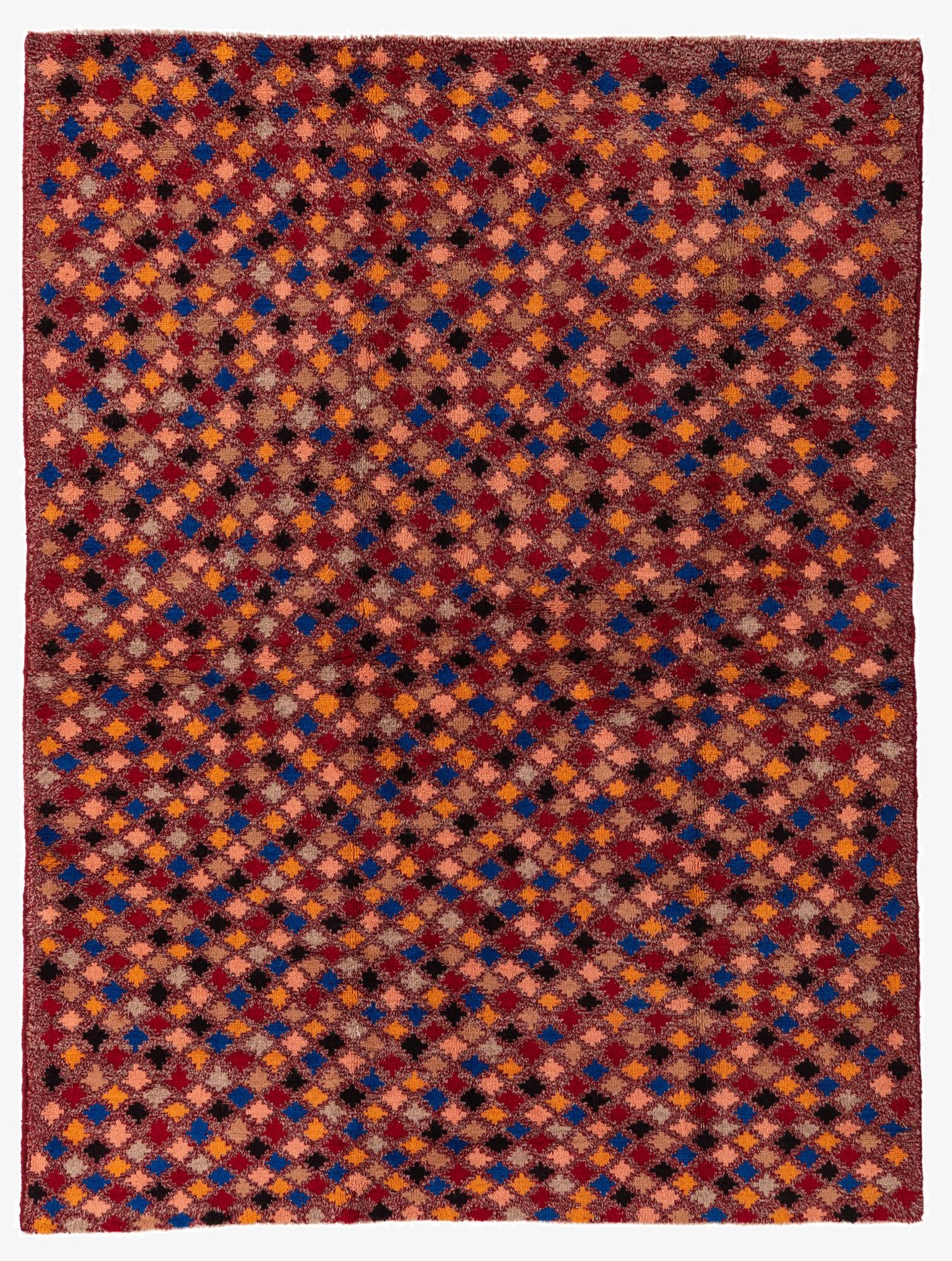  5' 1 x 6' 9  Hand Knotted Balouch Wool Rug