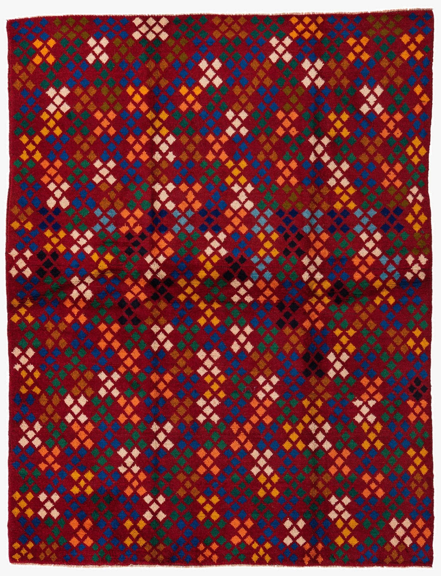  5' 1 x 6' 7  Hand Knotted Balouch Wool Rug