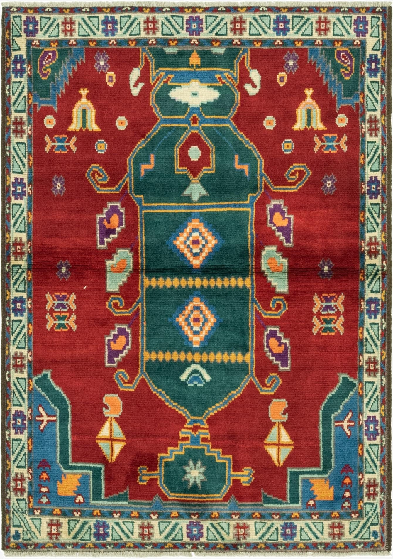  3' 5 x 5'  Hand Knotted Balouch Rug