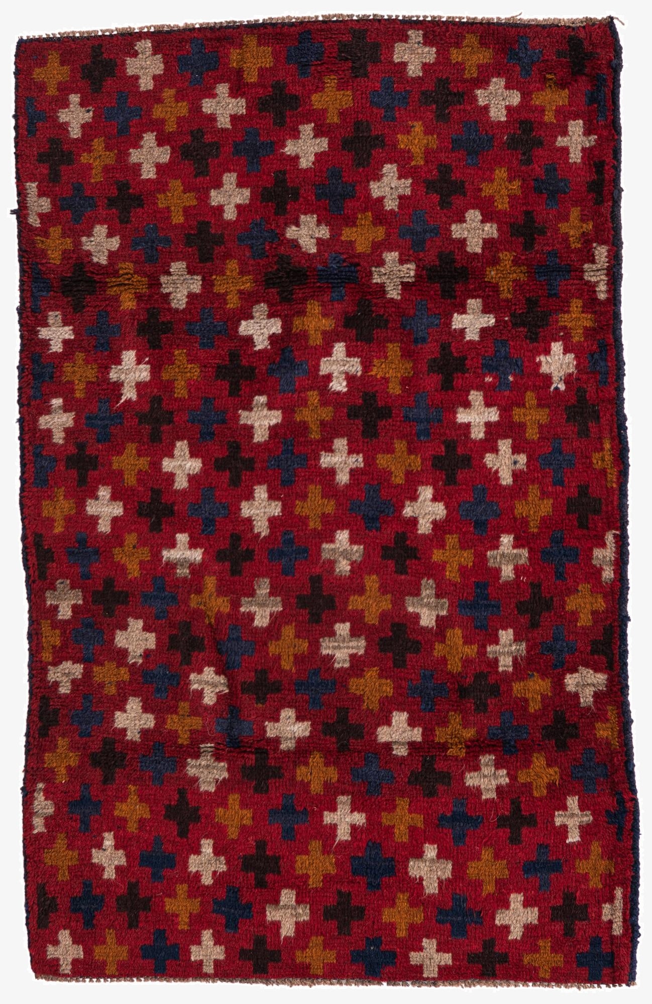  2' 10 x 4' 6  Hand Knotted Balouch Persian Wool Rug