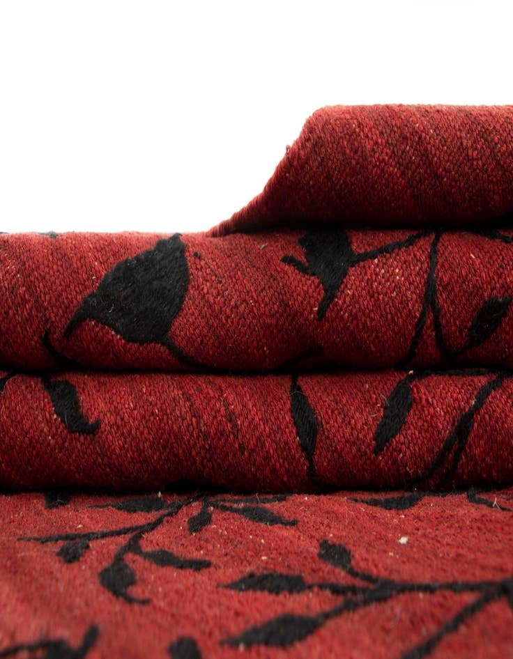 Detail image of  6' 10 x 9' 11  Hand Knotted Baneh Kilim Persian Wool Rug